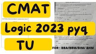 CMAT exam preparation Past year question solution 2023 logical reasoning CMAT Preparation [upl. by Aanas529]