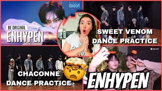 ENHYPEN quotSweet Venomquot Studio Choom  Dance practice  quotChaconnequot DP  quotOrange Picquot Reaction [upl. by Nylyahs]