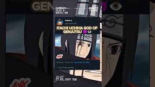 ITACHI UCHIHA GOD OF GENJUTSU 😈👁️animeshort shortsfeed shortvideo ytshort anime naruto itachi [upl. by Lleze]