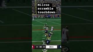 Alabama Touchdown scramble Milroe vs notre dame in cfb25 collegefootball football ncaafootball [upl. by Debor]