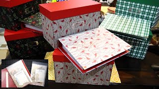 NEW Diamond Press Holiday Pattern Storage Binders Small Boxes amp Large Boxes Unboxing amp Review [upl. by Ailegra]