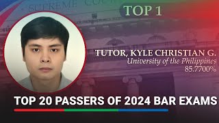 Top 20 of 3962 passers of 2024 Bar Exams named  ABSCBN News [upl. by Mariska]