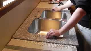 Lazy Granite Kitchen Countertop Installation Video [upl. by Myrwyn]