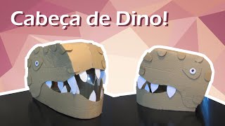 Cabeça Big do Dino  Aniversário do Santhi  Tema Dinossauros  DIY [upl. by Ahsiak265]