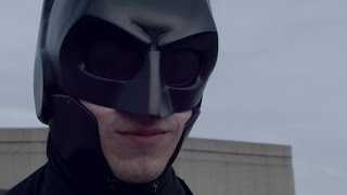 Student creates real life Batsuit combat armor [upl. by Hort]