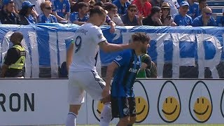 RED CARD Zlatan Ibrahimovic slaps opponent in the head [upl. by Paris]