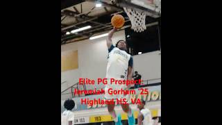 Elite PG Prospect Jeremiah Gorham ‘25 Highland HS VAbasketball collegerecruiting shorts [upl. by Nilyaj388]