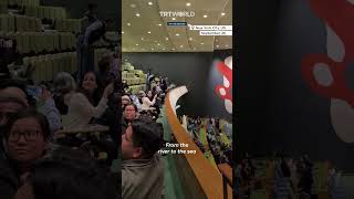 ProPalestine protester expelled from UN address [upl. by Keon77]