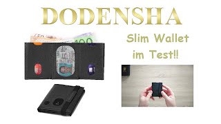 Slim Wallet DODENSHA im Test Kleines Portemonnaie  Kredikartenetui mit Münzfach 2Geldscheinfächer [upl. by Nitz]