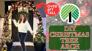 🎄 JawDropping 6ft Dollar Tree DIY Christmas Tree Arch 🎄 [upl. by Kinna]