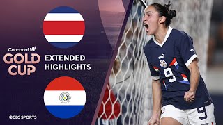 Costa Rica vs Paraguay Extended Highlights  CONCACAF W Gold Cup I CBS Sports Attacking Third [upl. by Elwin746]