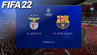 FIFA 22  SL Benfica vs FC Barcelona  Estádio da Luz  PS5 [upl. by Rizan]