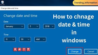 How to change data and time in windwos  Date amp Time trendinginformation windows youtubevideo [upl. by Cung]