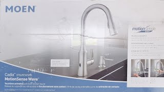 Moen Cadia MotionSense Wave Unboxing and Install [upl. by Buna999]