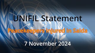 UNIFIL Statement 07112024 [upl. by Florri]