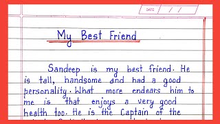 My best friend essay in English Essay on My best friend My friend essay [upl. by Nyram]