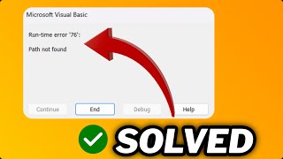 FIXED Runtime error 76 quotPath not foundquot in windows 1011 [upl. by Noral42]