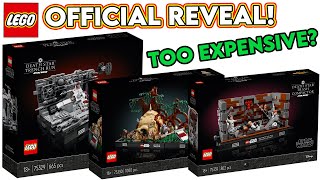 LEGO Star Wars Trash Compactor Dagobah Trench Run Diorama Official Reveals Too Expensive [upl. by Laughton]