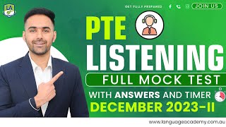 PTE Listening Full Mock Test with Answers  December 2023II  Language Academy PTE NAATI amp IELTS [upl. by Lorette]