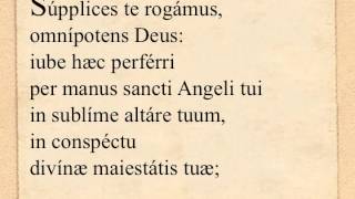 Prex eucharistica I Supplices te rogamus [upl. by Adidnac]