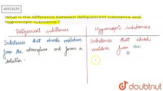 What is the difference between deliquescent substance and hygroscopic substance   CLASS 8  WA [upl. by Aisined]