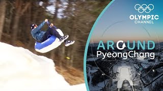 Luge Challenge vs Chris Mazdzer  Around PyeongChang [upl. by Corette468]