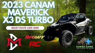 2023 CanAm Maverick X3 DS Turbo MUST HAVE ADDONS [upl. by Oicatsana]