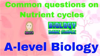 Common questions on 354 Nutrient cycles Alevel Biology AQA [upl. by Nancy405]