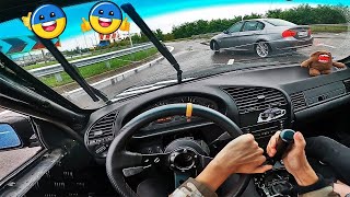 BMW E36 STREET DRIFT POV 14 [upl. by Adiol]