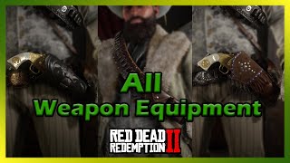 Red Dead Redemption 2  All Weapon Equipment Satchels and Talismans 100 Complete Showcase [upl. by Ailsa]