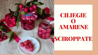 Ciliegie o amarene sciroppate  ricetta della nonna [upl. by Nerral]