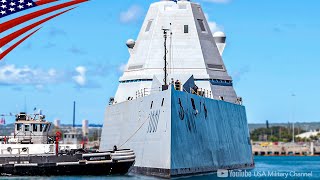 The Destroyer  A Terrifyingly Large American Zumwalt Class Destroyer [upl. by Harbert]