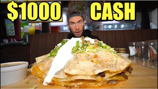 “IMPOSSIBLE” 1000 QUESADILLA CHALLENGE IN LAS VEGAS  10LB Chabelitas Godzilla Quesadilla Uncut [upl. by Merp650]