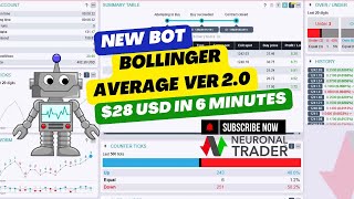 🤖NEW BOT Bollinger Average  SM Compound Ver 20  BOT FREE ON NEURONAL TRADER  BinaryTools [upl. by Raab276]