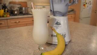 How to Make Quick Banana Milkshakes Cooking with Kimberly [upl. by Ogeid]