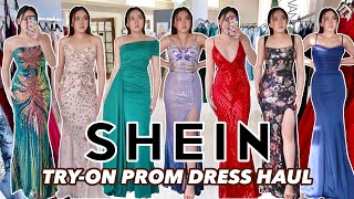 TRYING SHEIN PROM DRESSES under 50 prom dresses  Prom Dress Shopping 2023 SHEIN Spring Sale [upl. by Aener]