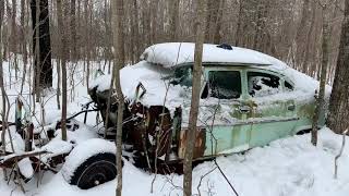 Abandoned RARE 1958 Chrysler Windsor Dartline in the Woods [upl. by Aekerly341]