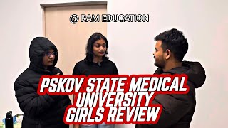 Pskov state Medical university  Girls Review about hostel and monthly expenses [upl. by Airtened]