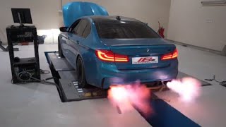 Bmw M5 F90 Stage 3 IB Performance  Fire Exhaust Dyno Insane [upl. by Wileen]