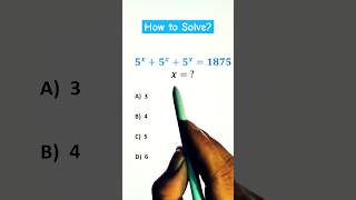 Solving Exponential Equation with base 5 shorts maths [upl. by Okime]