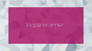 Hope Kramer  appearance [upl. by Itsud668]