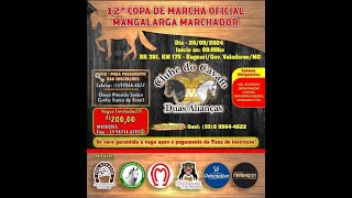 12ª Copa de Marcha Oficial Mangalarga Marchador  BAGUARI  MG  AO VIVO [upl. by Ettenotna418]