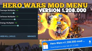 NEW UPDATE HERO WARS MOD MENU APK V1208000 DAMAGE MULTIPLE [upl. by Eibrad]