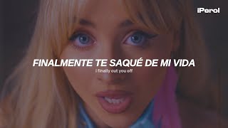 Sabrina Carpenter  Feather Español  Lyrics  video musical [upl. by Etnwahs383]