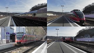 Bahnverkehr im Bahnhof ArnsbergWestf mit Br 218  Rheingold Br 612 und 644 [upl. by Pontias]