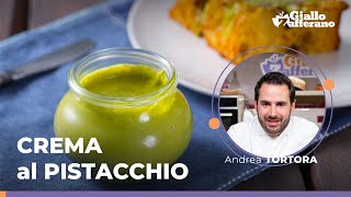 CREMA SPALMABILE al PISTACCHIO fatta in casa La ricetta perfetta del Pastry Chef Andrea Tortora 💚 [upl. by Barcot]