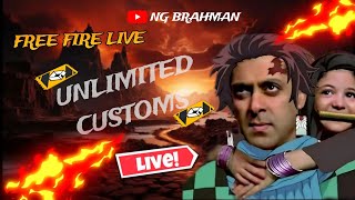 GARENA FREE FIRE 🔥 MAX LIVE STREAM  NG BRAHMAN IS LIVE  ID CHECK UNLIMITED CUSTOMS BR CS RANK [upl. by Egroeg953]