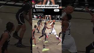 Travel or Breathtaking 🤔 nba basketball [upl. by Yaluz]