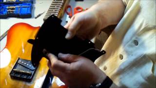 Tele build  part 3custom fit pick guard and neck pocket [upl. by Charis824]