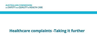 Healthcare complaints – Take it further [upl. by Rehtse]